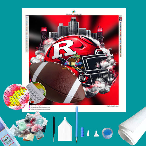Rutgers Football Helmet Diamond Painting