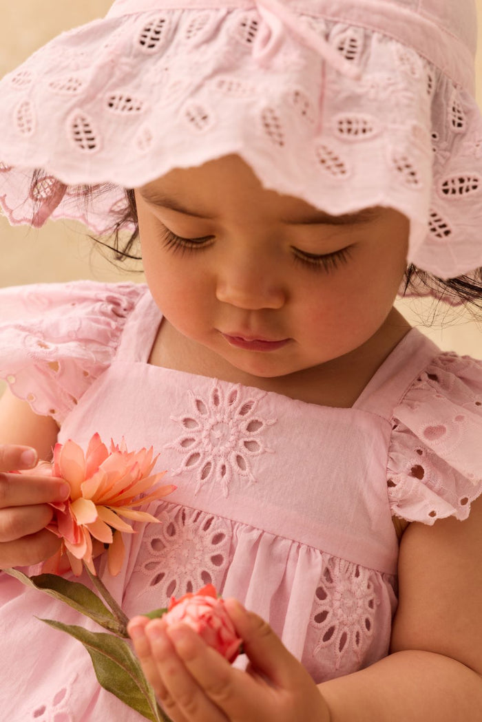Salome Romper in Pink Schiffli