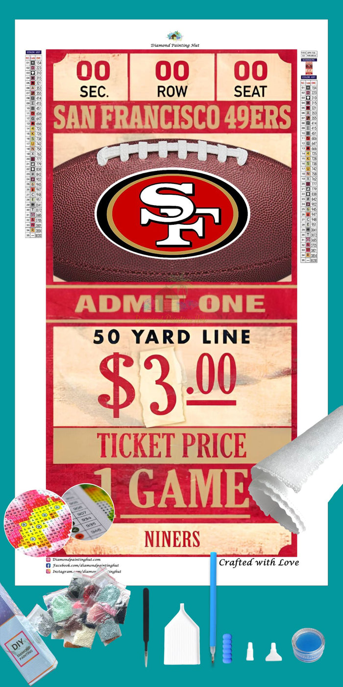 San Francisco 49ERS NFL Diamond Painting-Diamond Painting Hut