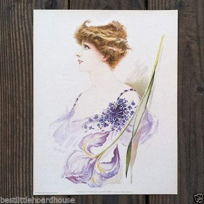SARAH BERNHARDT ACTRESS Victorian Lithograph Print 1904
