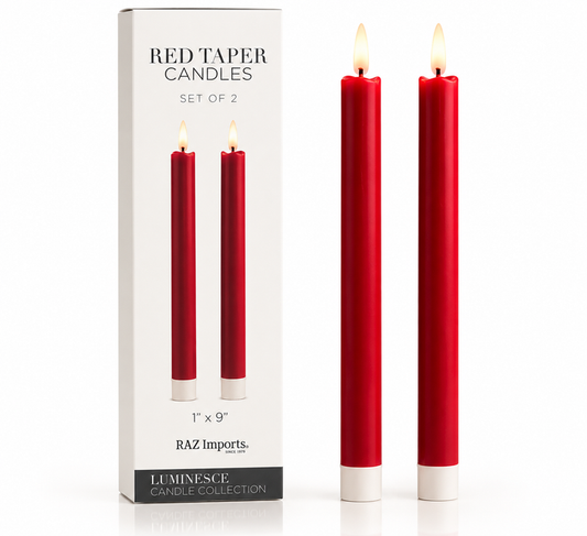 Set of 2 Red Candles