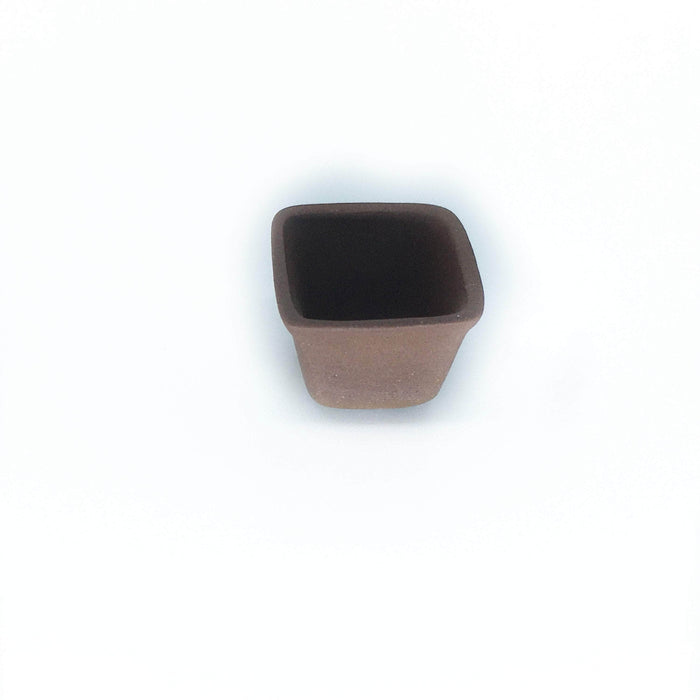 Set of 3 Micro Mini Brown Planters,