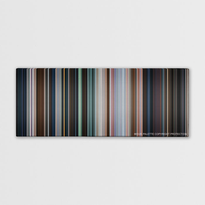 Shazam! color palette canvas print: thousands of thin vertical stripes of color