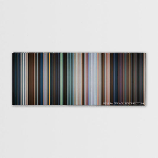 Shazam! color palette canvas print: thousands of thin vertical stripes of color