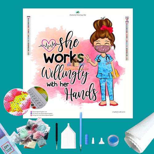 She Works Willingly with her Hands Diamond Painting
