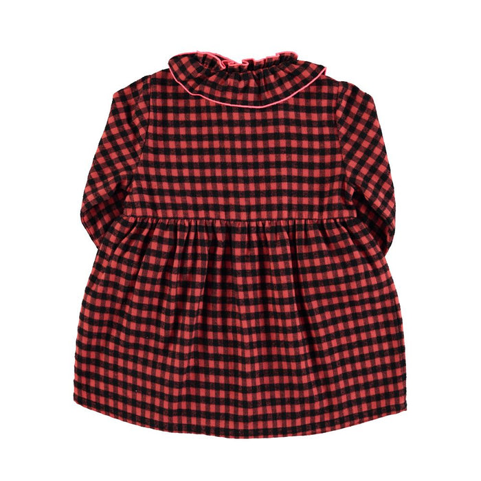 Short Dress in Red & Black Vichy