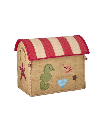 Small Toy Basket with Ocean Theme