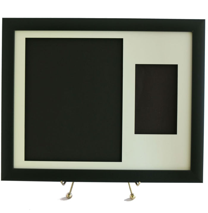 Sports Card Frame for a BGS (Beckett) Graded Card with an 8 x 10 Photo Opening (White Design) - Graded And Framed