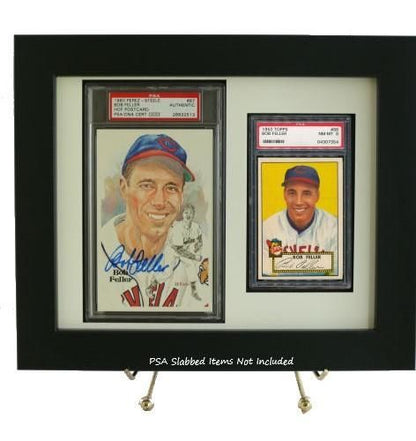 Sports Card Frame for a PSA Graded Vertical Card & PSA Slabbed Perez-Steele Postcard (Combo) - Graded And Framed