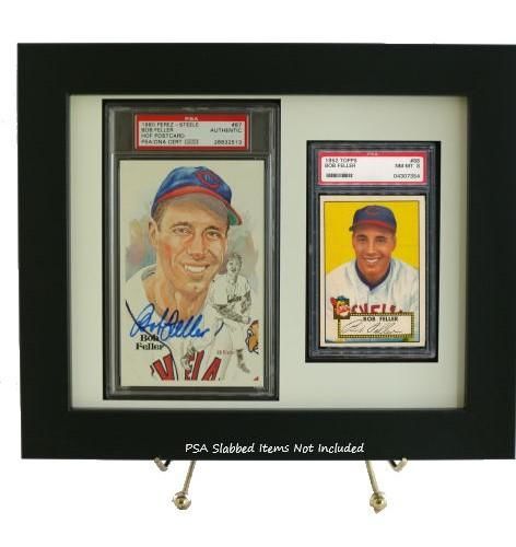 Sports Card Frame for a PSA Graded Vertical Card & PSA Slabbed Perez-Steele Postcard (Combo) - Graded And Framed