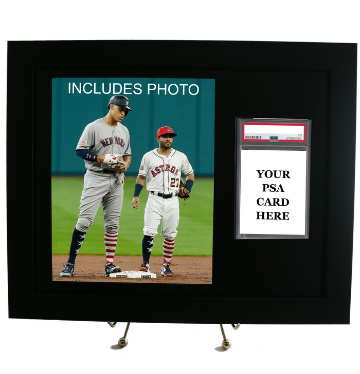 Sports Card Frame for YOUR PSA Graded Aaron Judge Card (INCLUDES PHOTO) - Graded And Framed