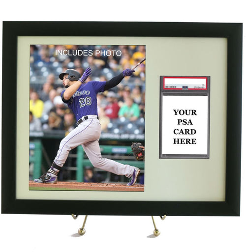 Sports Card Frame for YOUR PSA Graded Nolan Arenado Card (INCLUDES PHOTO) - Graded And Framed