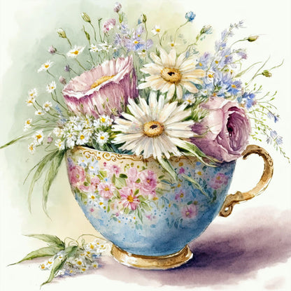 Spring Cup Diamond Painting-Diamond Painting Hut