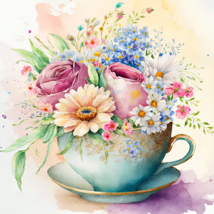 Spring Cup Diamond Painting-Diamond Painting Hut