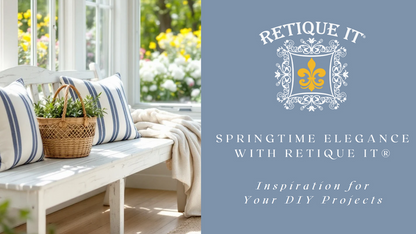 Digital guide by Retique It showcasing spring-inspired wood finish trends and techniques for interior decor.