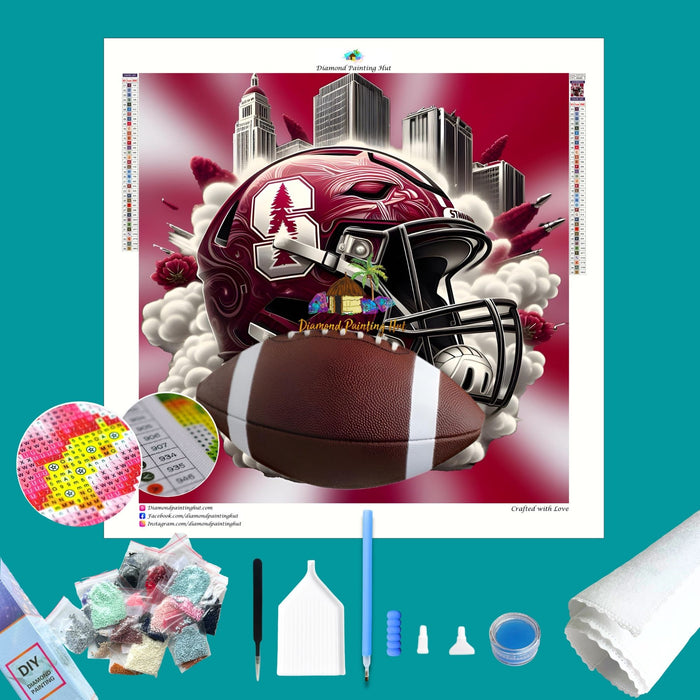 Stanford Football Helmet Diamond Painting