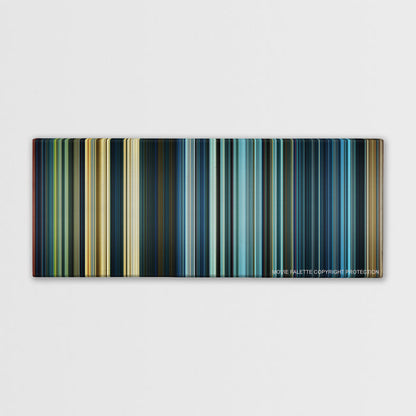 Star Wars: Episode IX - The Rise of Skywalker color palette canvas print: thousands of thin vertical stripes of color