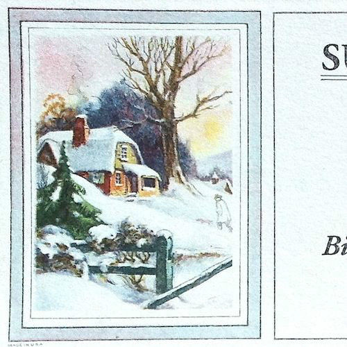 SUN RISE DAIRY FARM Winter Ink Blotter 1920s