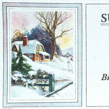 SUN RISE DAIRY FARM Winter Ink Blotter 1920s