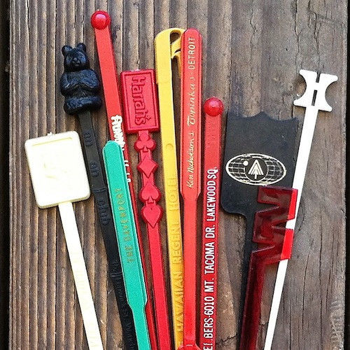 SWIZZLE SITCKS Bar Stir Stick 1960s