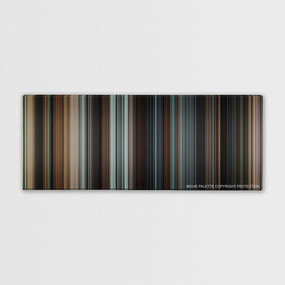 Taken color palette canvas print: thousands of thin vertical stripes of color