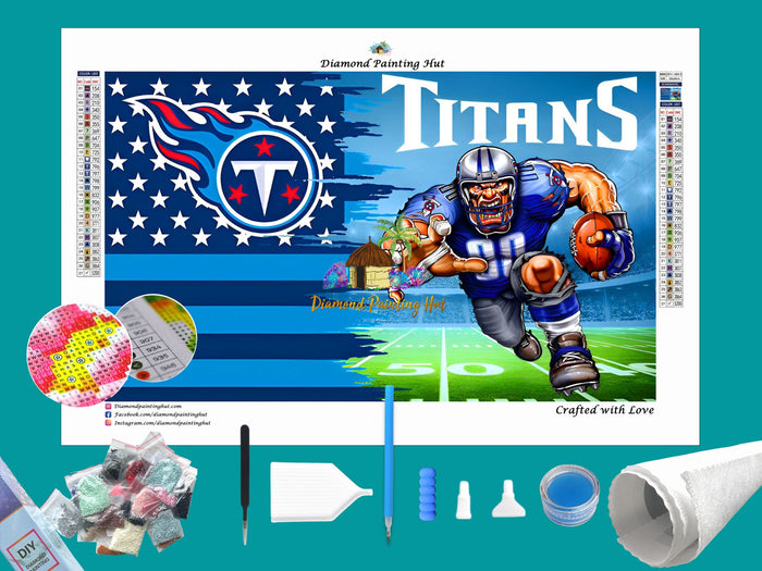 Titans NFL Flag  Diamond Painting