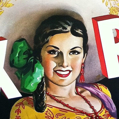 TEX RIO SPANISH SENORITA Crate Box Tomato Label 1940s