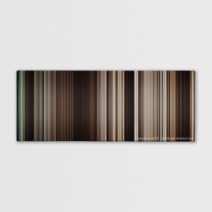 The Book of Eli color palette canvas print: thousands of thin vertical stripes of color