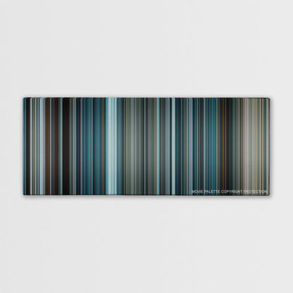 The Bourne Legacy color palette canvas print: thousands of thin vertical stripes of color