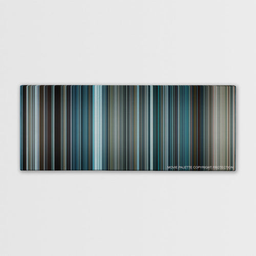 The Bourne Legacy color palette canvas print: thousands of thin vertical stripes of color