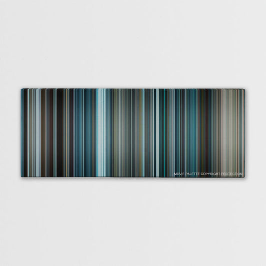 The Bourne Legacy color palette canvas print: thousands of thin vertical stripes of color