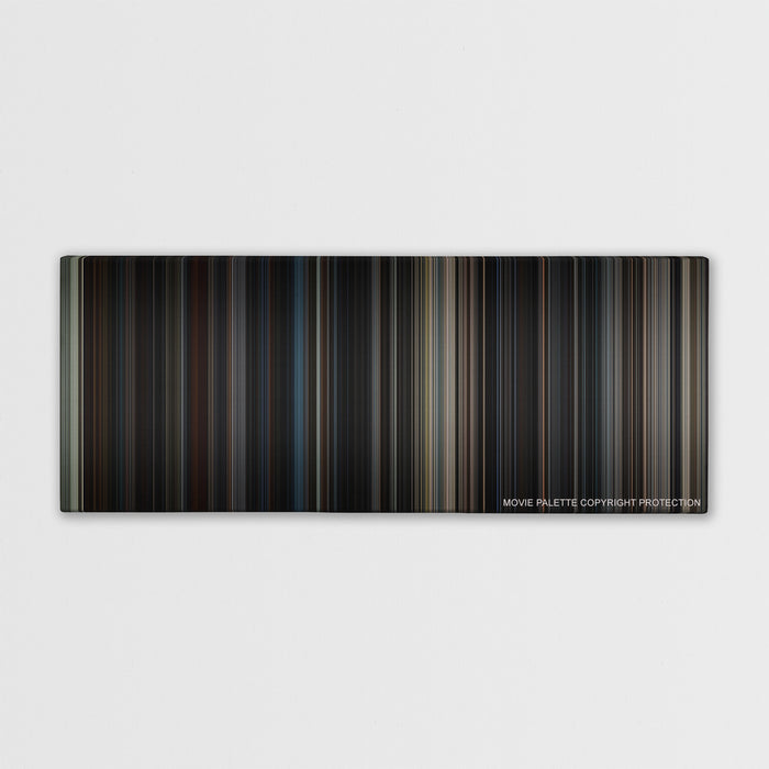 The Dark Knight Rises color palette canvas print: thousands of thin vertical stripes of color