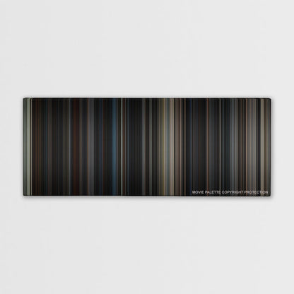 The Dark Knight Rises color palette canvas print: thousands of thin vertical stripes of color