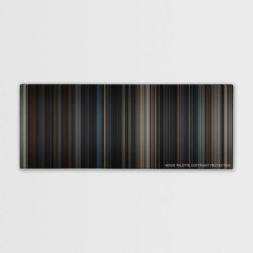 The Dark Knight Rises color palette canvas print: thousands of thin vertical stripes of color