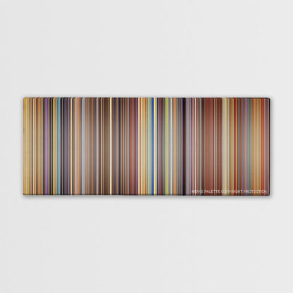 The Fifth Element color palette canvas print: thousands of thin vertical stripes of color