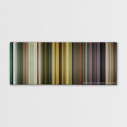 The Hangover Part III color palette canvas print: thousands of thin vertical stripes of color