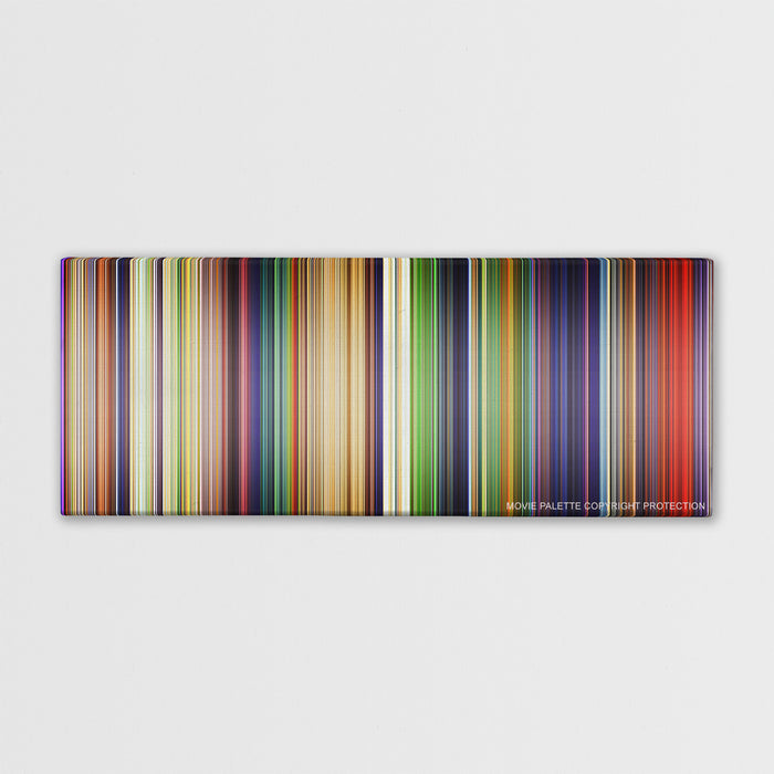 The Lion King color palette canvas print: thousands of thin vertical stripes of color