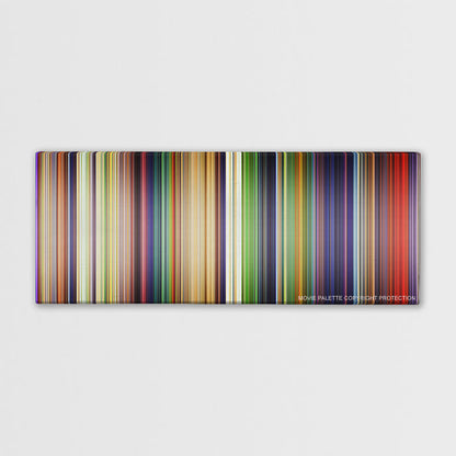 The Lion King color palette canvas print: thousands of thin vertical stripes of color