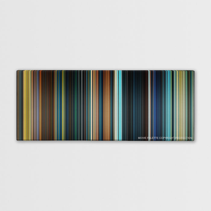 The Lord of the Rings: The Fellowship of the Ring color palette canvas print: thousands of thin vertical stripes of color