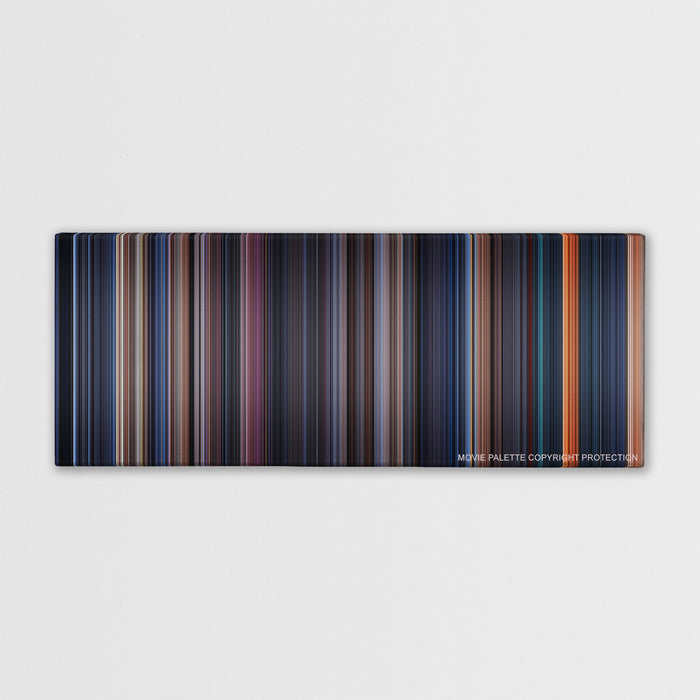 The Terminator color palette canvas print: thousands of thin vertical stripes of color