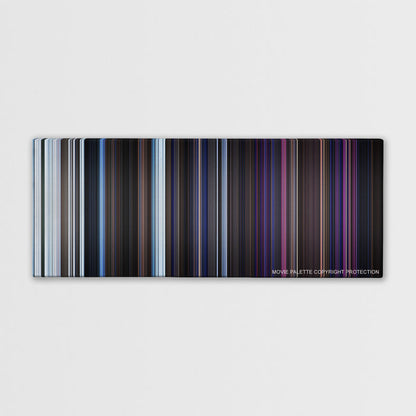 The Thing color palette canvas print: thousands of thin vertical stripes of color