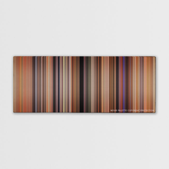 There's Something About Mary color palette canvas print: thousands of thin vertical stripes of color