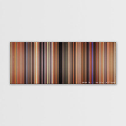 There's Something About Mary color palette canvas print: thousands of thin vertical stripes of color