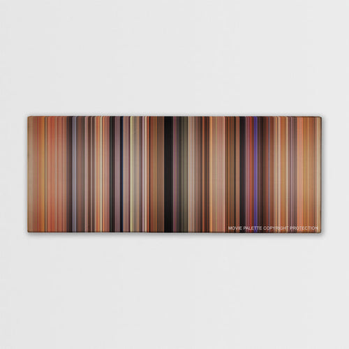 There's Something About Mary color palette canvas print: thousands of thin vertical stripes of color