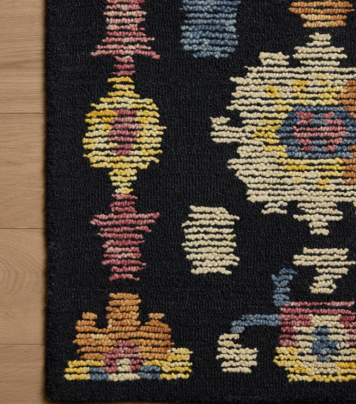 Tilly Rug in Midnight/Multi: Up-Close Product Pattern View