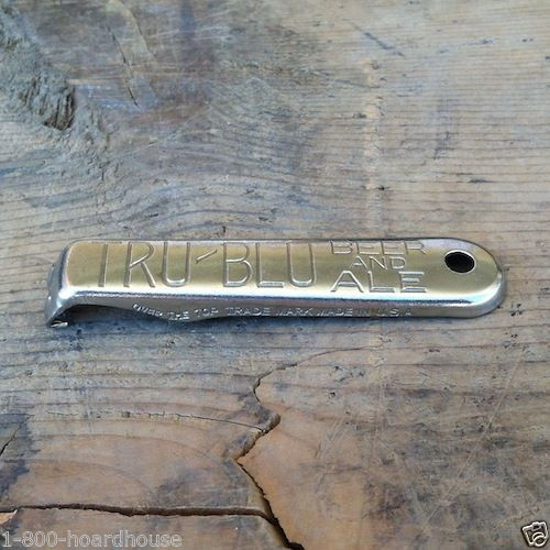 TRU-BLU BEER ALE Metal Bottle Opener 1940s