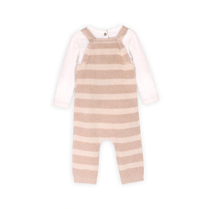 Trucks Embroidered Baby Knit Stripe Overall Set (Organic Cotton)