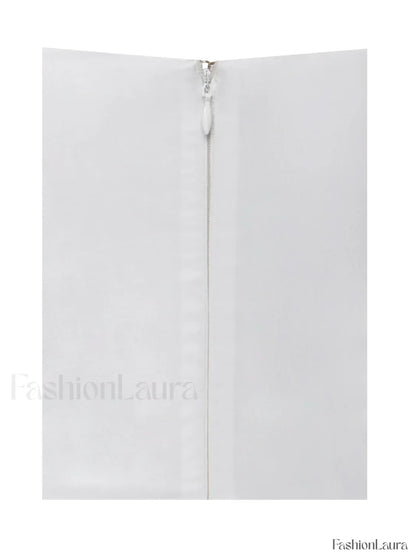 Umika White Bubble Charming Hem Mini Dress
