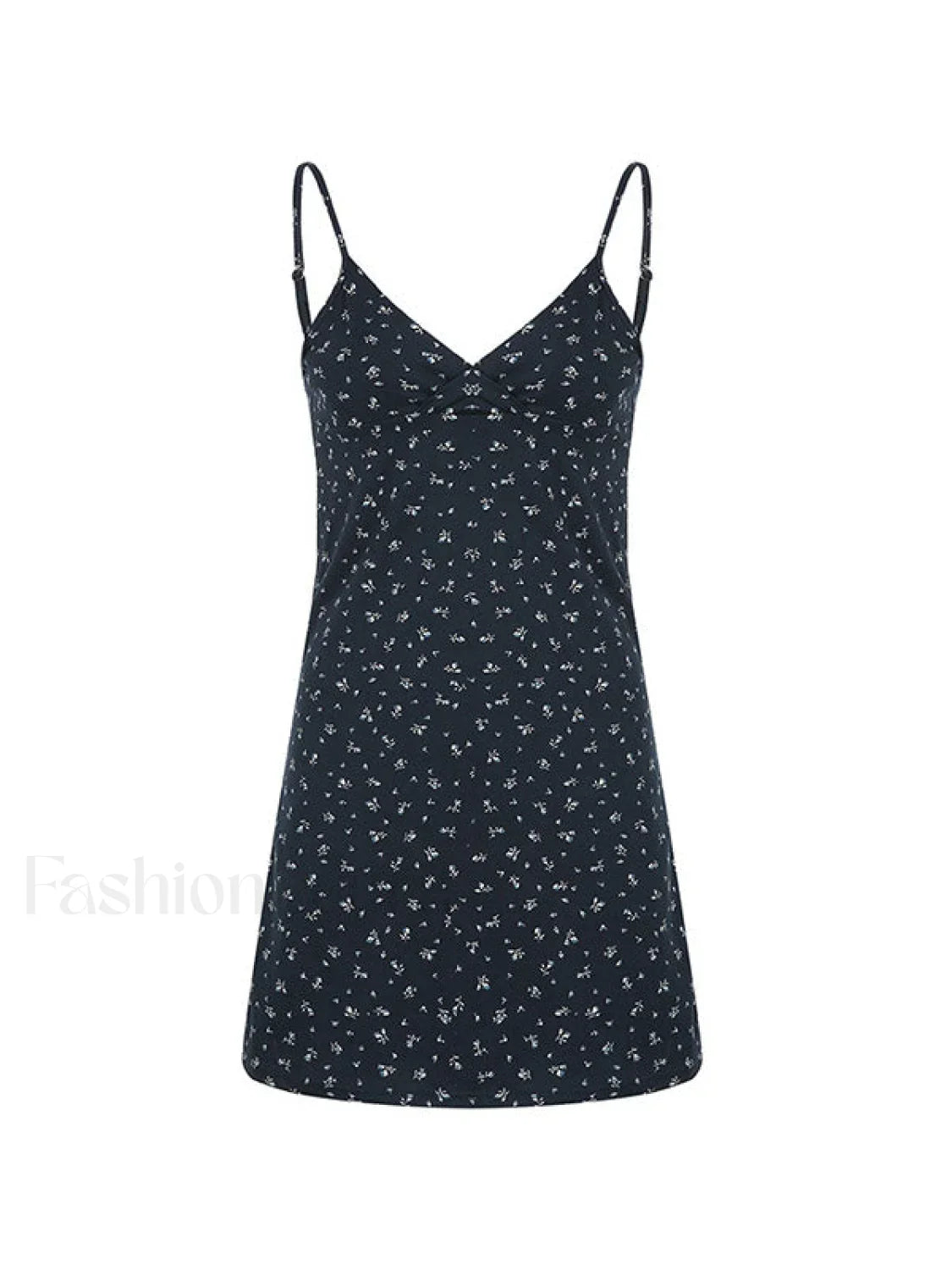 V Neck Ditsy Floral Mini Dress