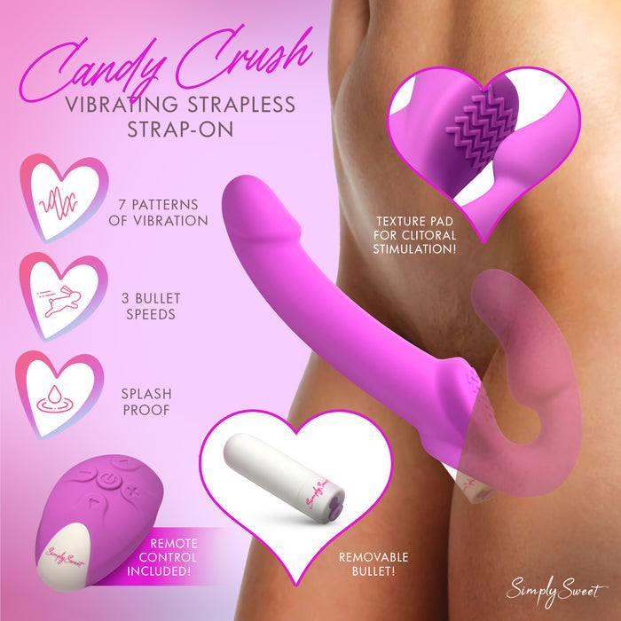 Vibrating Strapless Strap-On w/ Remote